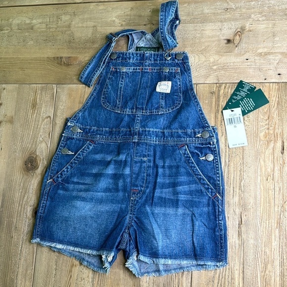 Polo Ralph Lauren Little Girls Denim Overalls NWT Size 10 - Picture 2 of 7